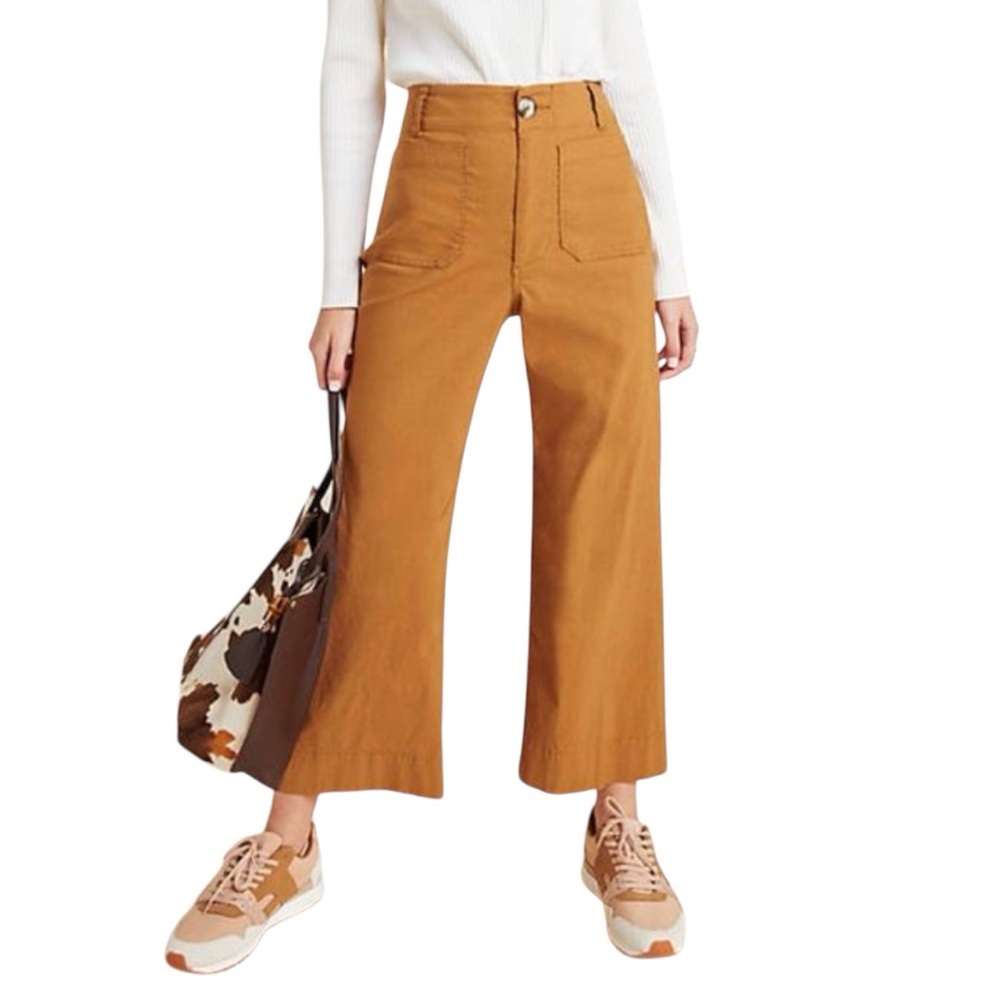 The Colette Crop High-Rise Wide-Leg Pants